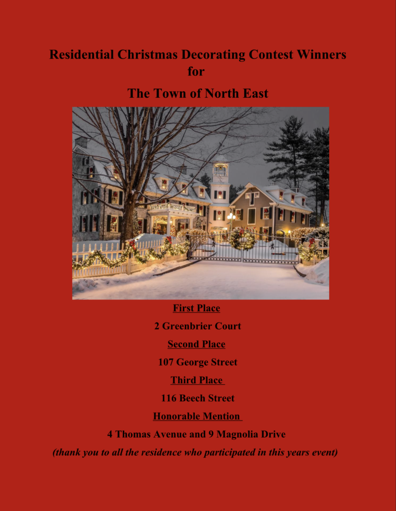 Christmas Decorating Contest Winners Announced! to North East